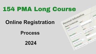 154 PMA Long Course Online Registration Process  PMA Long Course Online Registration