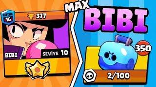 350 KUTU AÇTIM 10. SEVİYE BİBİ ve YILDIZ GÜCÜ  - Brawl Stars