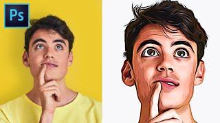 Turn Photo to Cartoon Effect Cartoonize Yourself - Photoshop Tutorial