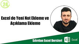 Excel de Yeni Not Ekleme ve Açıklama Ekleme #24 Sıfırdan Excel Dersleri