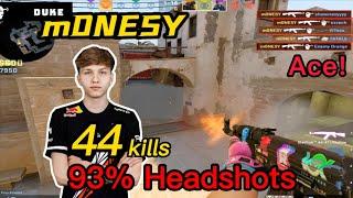 m0NESY Faceit Mirage POV - 44Kills - 93% Headshots - 4 Triples ＆ Ace - CSGO m0NESY POV