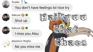 HAIKYUU CHAT CHAOS  SakuaAtsu Iwaoi Matsuhana BokuAka and more