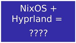 NixOS and Hyprland are kicking my butt  -- sorry for audio and video quality system not setup yet