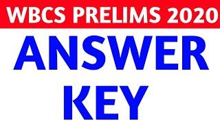 Answer Key - WBCS Prelims 2020 l Part 1 l