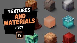 Material studies - Digital painting in Adobe Photoshop  Textures And Materials