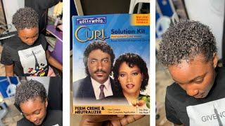 Jerry curls in 10minutes  using Hollywood curl solution kit permanent cold wave