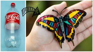 diy how to make butterfly with plastic bottle