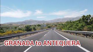 4K Full Drive from GRANADA to ANTEQUERA andalusia Spain Autovia