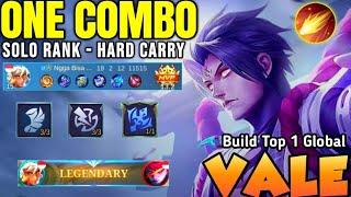 Vale One Combo Kills Solo Rank  Build Top 1 Global Vale - Mobile Legends