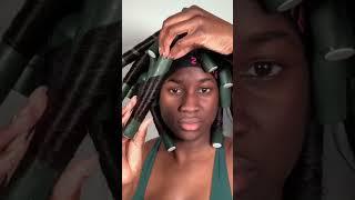 Jumbo Flexi rod set on kinky straight natural hair