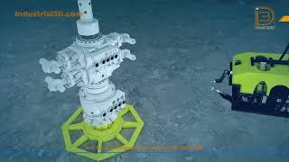 Offshore Subsea Drilling Animation BOP Setting & Deltascope Annular Tool  Industrial3D