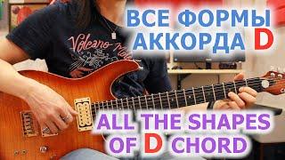 Все формы аккорда DAll the shapes of D chord