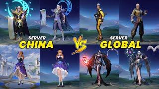 China Server vs Global Server Mobile Legends Bang Bang Hero Entrance Animation Comparison