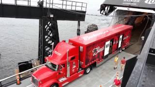 Budweiser Clydesdale Trucks Boarding S.S. Badger August 13 2012