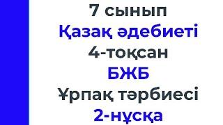 7 сынып Қазақ әдебиеті 4 тоқсан БЖБ 1 Ұрпақ тәрбиесі 2 нұсқа