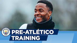 Man City training for Atletico  Champions League preview