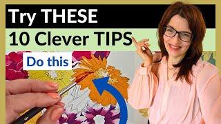 Try THESE 10 Flower Painting Tips Watercolor Bouquet PLUS an Announcement