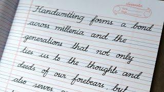 Cursive Writing ParagraphHOW TO WRITE neat and clean in cursiveHandwriting