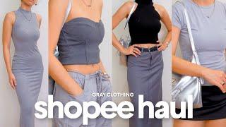 GRAY SHOPEE HAUL 🩶 basic must-haves & essentials