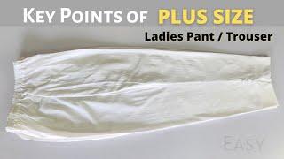 How to Cut Plus Size Pants  Ladies Pants Women Trouser  Pant Cutting and stitching