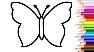 How to draw a butterfly easy  Fun drawing for kids  Drawing for kids.