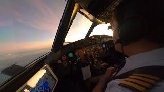 ATR 72-500 Takeoff and Landing - Cockpit view.