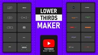Best Intro And Lower Thirds Animation Maker  Youtubers Must Use  Free Intro Maker For Youtube