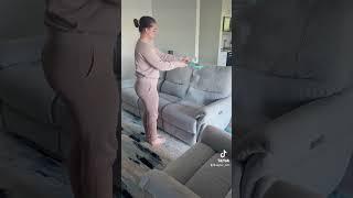 Couch Deep Clean  Skylar Toth  #clean #cleaning #cleaninghack #cleanwithme #shorts #cleaningtips