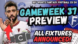 Gameweek 37 PREVIEW Sky Sports Fantasy Football 2324