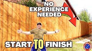 NO EXPERIENCE NEEDED on HOW TO BUILD a FENCE from START to FINISH  Gate Build and Fence Staining