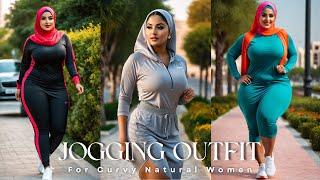  Elevate Your Style Vibrant Luxury Jogging Dresses for Plus Size Arabic Curvy Women ‍️