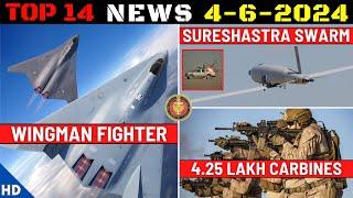 Indian Defence Updates  Wingman Stealth Fighter4.25 Lakh Carbines OrderSureshastra Swarm Drones