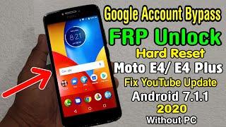 Moto E4E4 Plus Hard Reset & FRP Bypass Fix YouTube Update ‖ Moto xt1763xt1766xt1770xt1773xt1776