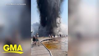 Eyewitnesses speak out after powerful Yellowstone explosion