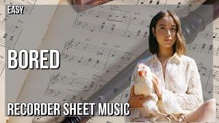 Recorder Sheet Music How to play Bored by Laufey