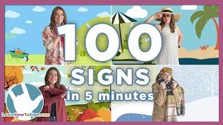 100 ASL Signs In 5 Minutes  The 4 Seasons