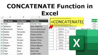 Combine First and Last Names in Excel - Concatenate Excel Tutorial