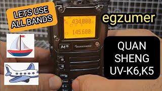 QUANSHENG UV-K5 - LETS ACTUALLY USE IT  HAM BANDS  MARINE BANDS  AIR BANDS USB 28 mhz & More