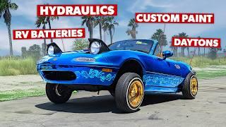 Installing Hydraulics on a Miata Full Lowrider Build