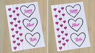 New Year 2024 Greeting Card  How to Make New Year Card  DIY New Year Card With White Paper