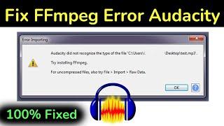 How to Fix FFmpeg Error of Audacity?