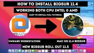 How to Install Bigsur 11.4 on VMWARE  Working Both CPU Like AMD & INTEL EMC Tool
