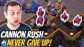 EVERYONE would quit after THIS but not me  Cannon Rush in Grandmaster #59 StarCraft 2