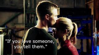 oliver and felicity  If you LOVE someone...you tell them. 3x09