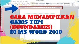 Cara Menampilkan Ruler di Word 2010 atau Cara Menampilkan Penggaris di Word 2010