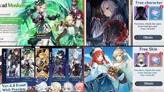 NEW UPDATE EMILIE BANNER FREE CHARACTER FREE SKIN AND BANNERS IN 4.8 - Genshin Impact