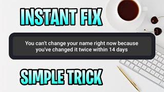 CHANGE YOUR INSTAGRAM NAME WITHOUT WAITING 14 DAYS EASY FIX