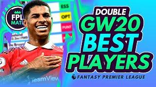 FPL TOP DOUBLE GW20 TRANSFER TARGETS  DGW20 Players To Buy Strategy Fantasy Premier League 202223