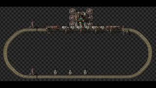 Factorio train station one refinery three fluid wagons