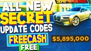 ALL NEW *SECRET* NEW CARS UPDATE CODES in DRIVING EMPIRE CODES Roblox Driving Empire Codes